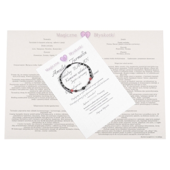 Bransoletka celebrytka TURMALIN + znak zodiaku BARAN zodiak TZ01