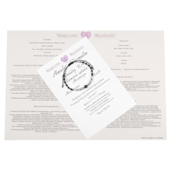 Bransoletka celebrytka TURMALIN + znak zodiaku RAK zodiak TZ04