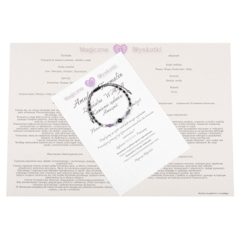 Bransoletka celebrytka TURMALIN + znak zodiaku WAGA zodiak TZ07