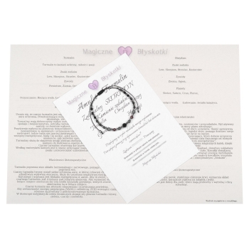 Bransoletka celebrytka TURMALIN + znak zodiaku SKORPION zodiak TZ08