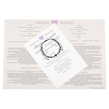 Bransoletka celebrytka TURMALIN + znak zodiaku KOZIOROŻEC zodiak TZ10